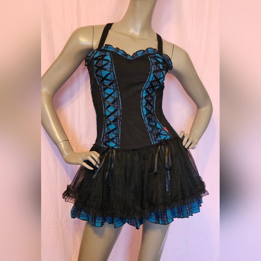 ‼️SOLD‼️. **RARE** Tripp NYC Black and Blue Corset Dress